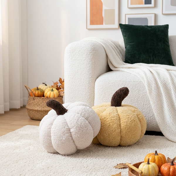 Cerulean Living™ Pumpkin Plush Cushion Pillow