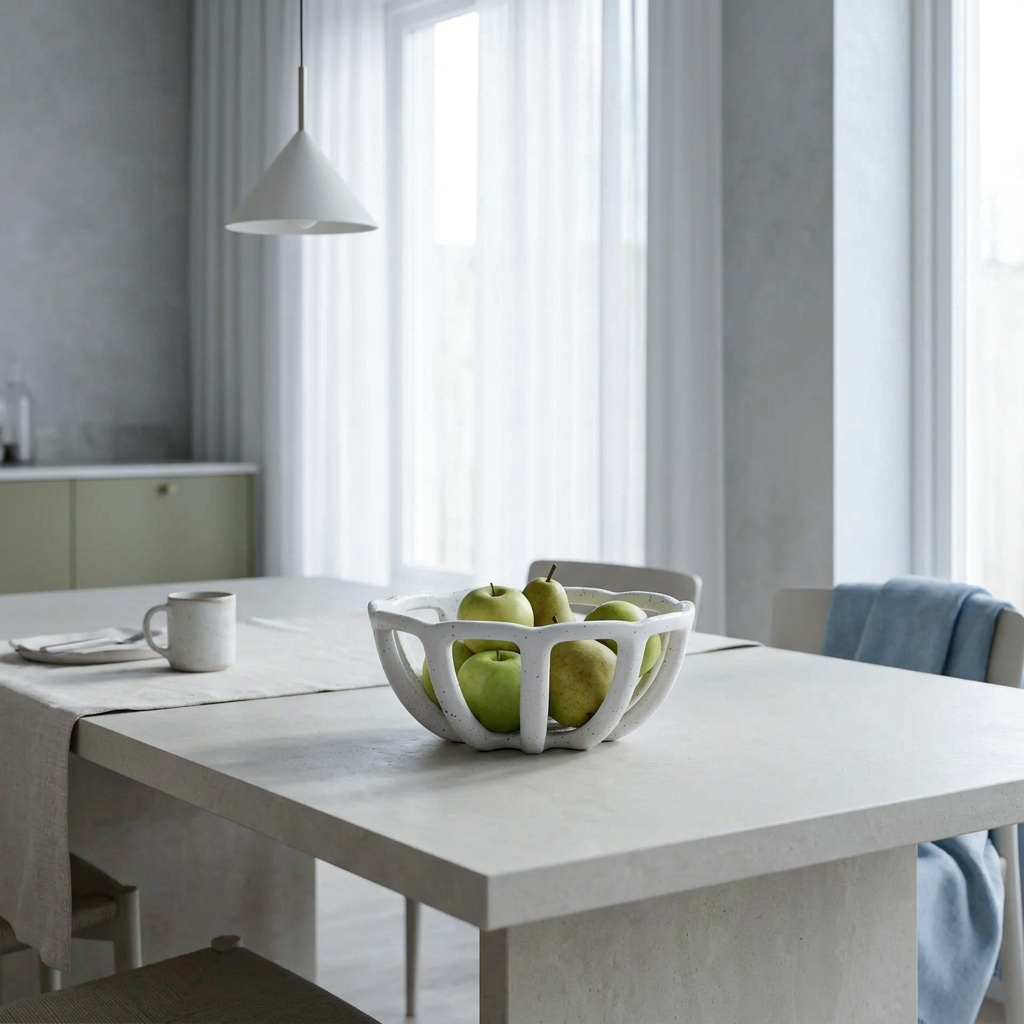 Cerulean Living™ Nordic Ceramic Fruit Basket