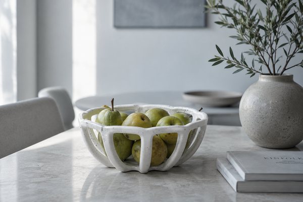 Cerulean Living™ Nordic Ceramic Fruit Basket