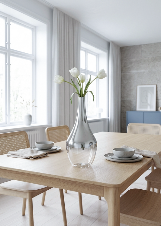 Cerulean Living™ Nordic Silver Glass Vase Collection