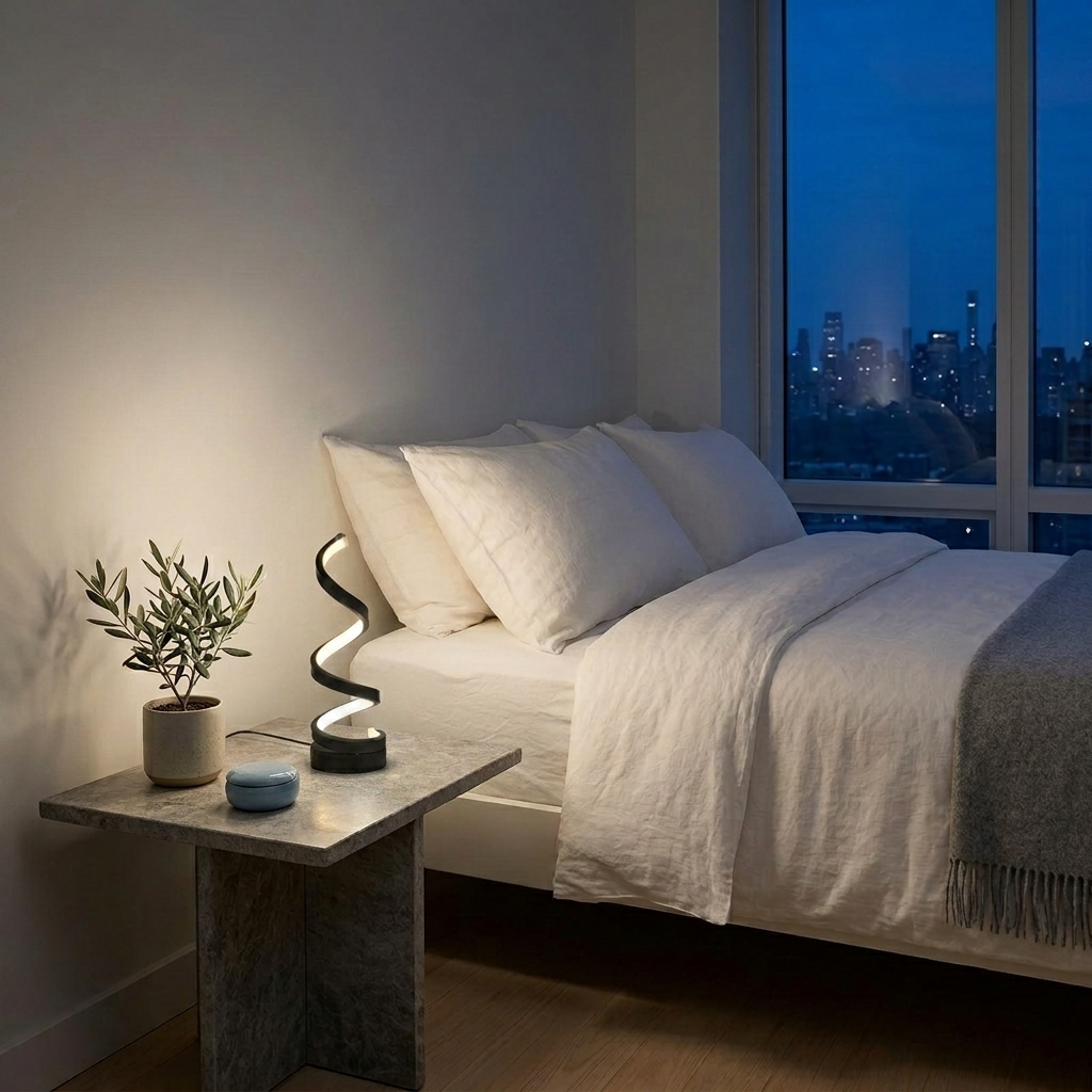 Cerulean Living™  Modern Sculptural Spiral LED Table Lamp