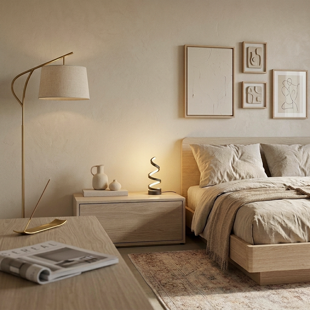 Cerulean Living™  Modern Sculptural Spiral LED Table Lamp