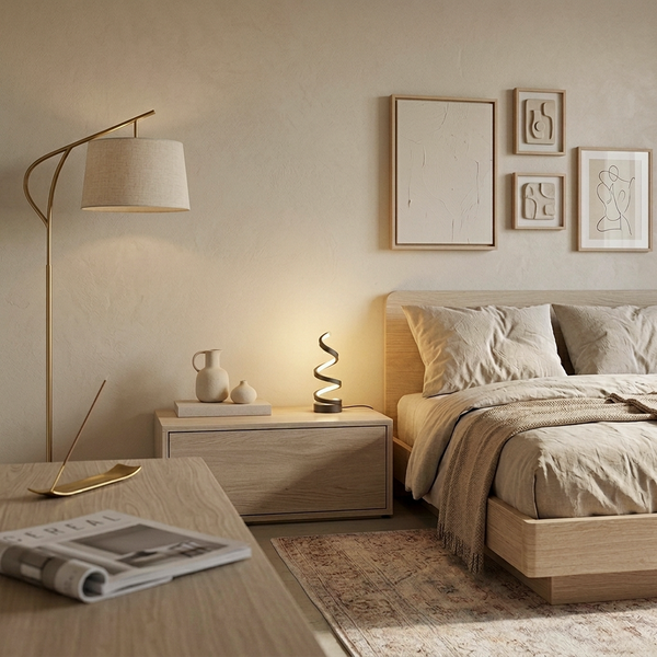 Cerulean Living™  Modern Sculptural Spiral LED Table Lamp